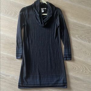 Black Cowl Neck Sweater with Soft Texture and Slim Fit